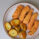 Crispy Fish & Baby Potatoes